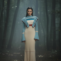 NOSTALGIC KNIT LONG SLEEVE DRESS