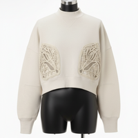 Cording Embroidery Cropped Sweatshirt Ecru(1/S)1着のみ 入荷リクエスト