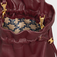 新作/新品 small crystal pouch in lambskin Bordeaux brown(入荷リクエスト)