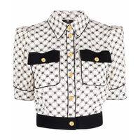 logo print cropped shirt