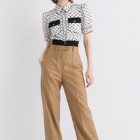 logo print cropped shirt