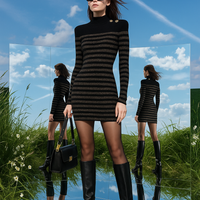 metallic stripe dress