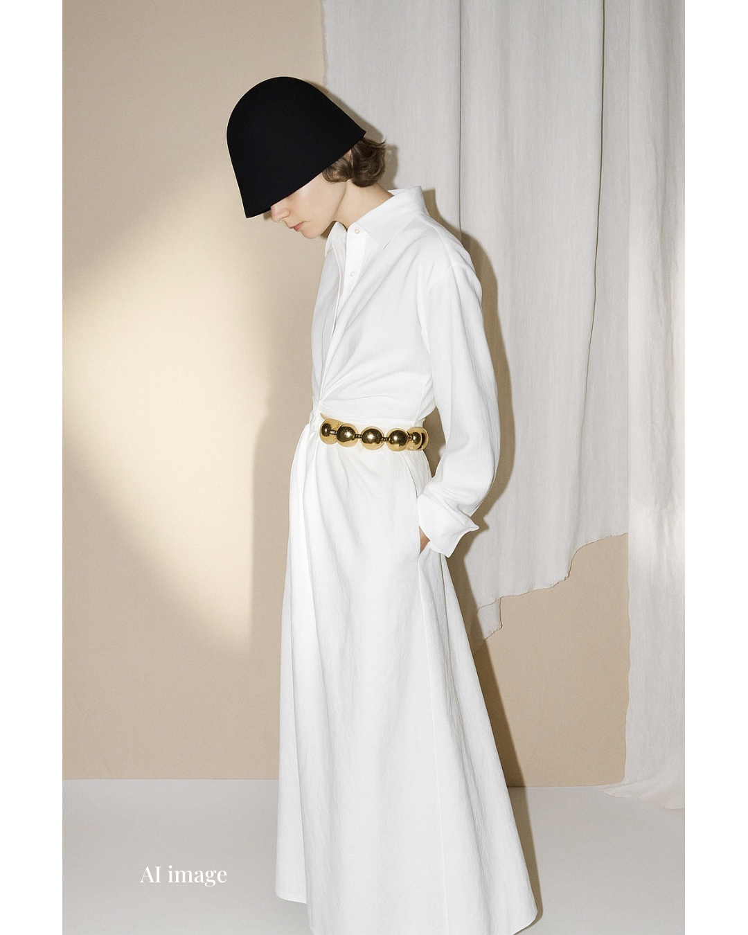 New -HARPER- Shirt Dress WHITE