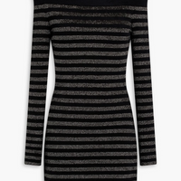 metallic stripe dress