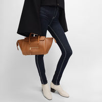 新作/新品 SMALL NEW LUGGAGE IN SUPPLE SHINY LAMBSKIN brown(入荷リクエスト)