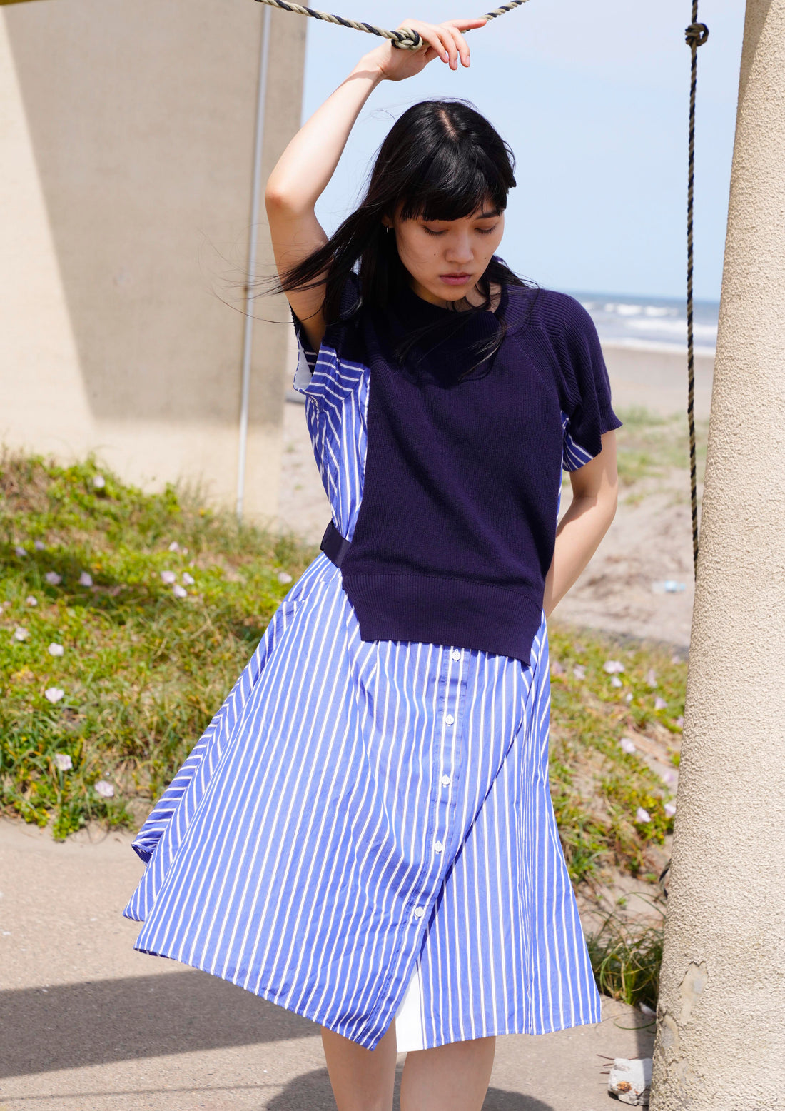 COTTON KNIT DRESS
