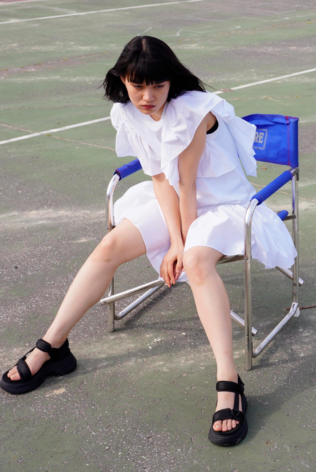 New RUFFLE SLEEVE DRESS