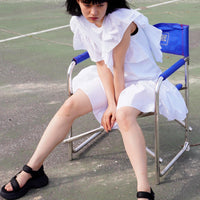 新品 RUFFLE SLEEVE DRESS