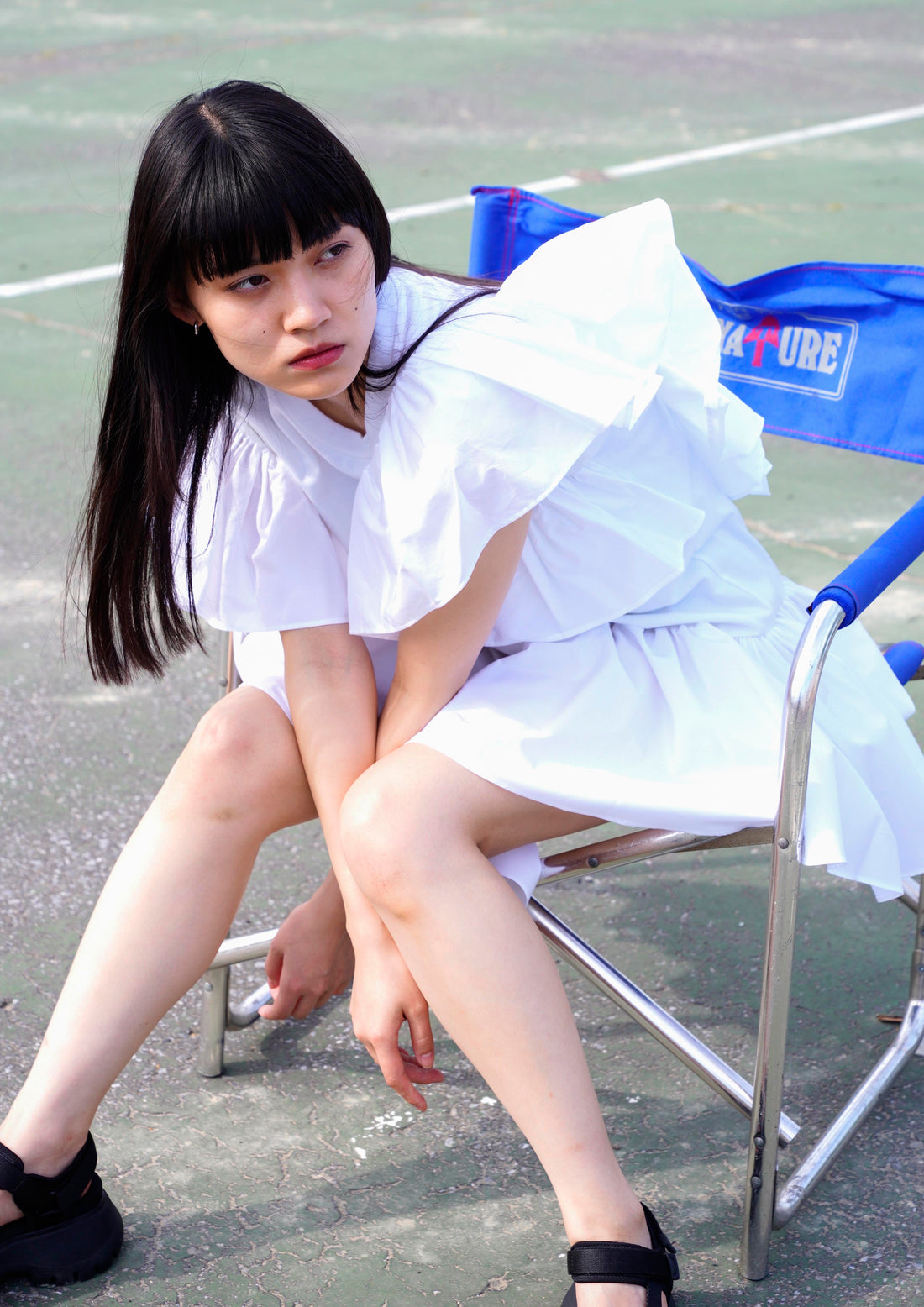 New RUFFLE SLEEVE DRESS