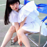 新品 RUFFLE SLEEVE DRESS