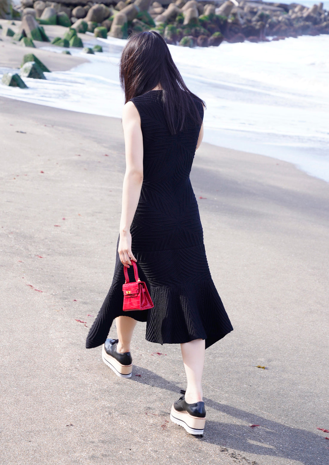 KNIT MIDI DRESS