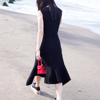 KNIT MIDI DRESS