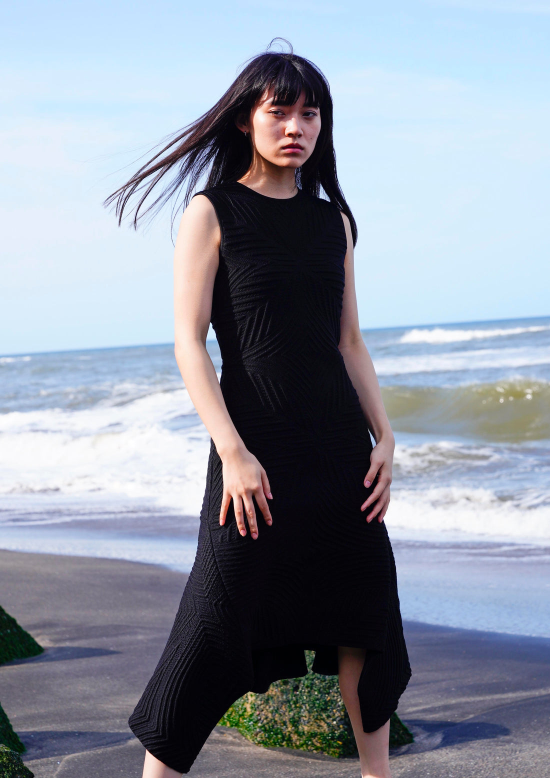 KNIT MIDI DRESS