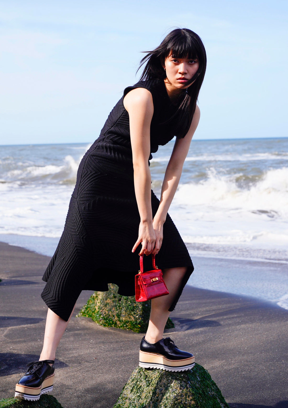 KNIT MIDI DRESS