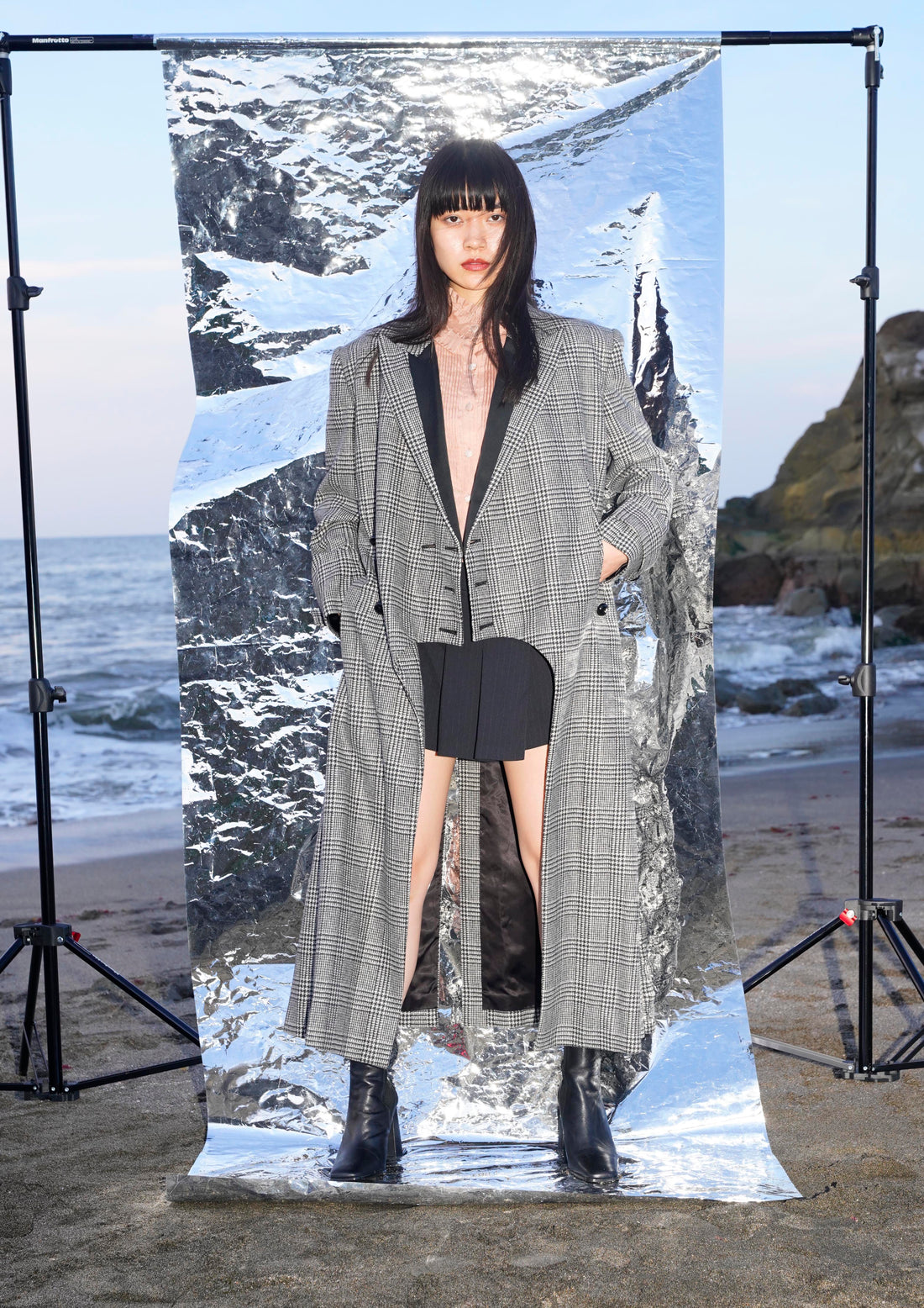 GRAY LONG COAT
