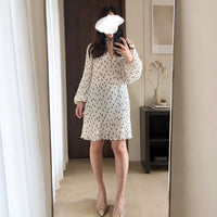 【手洗い可】dot flare dress