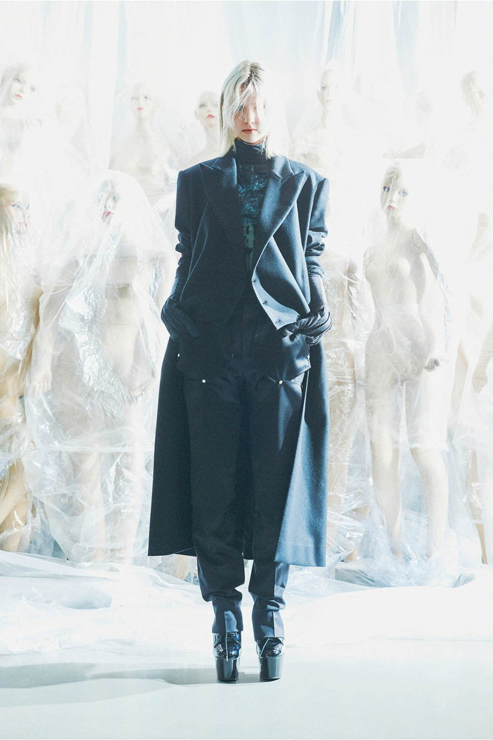 GRAY LONG COAT
