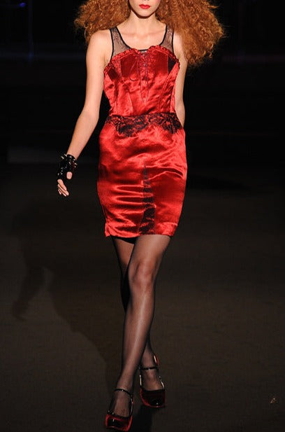 red dress
