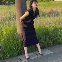 新品 WOOL COCOON DRESS