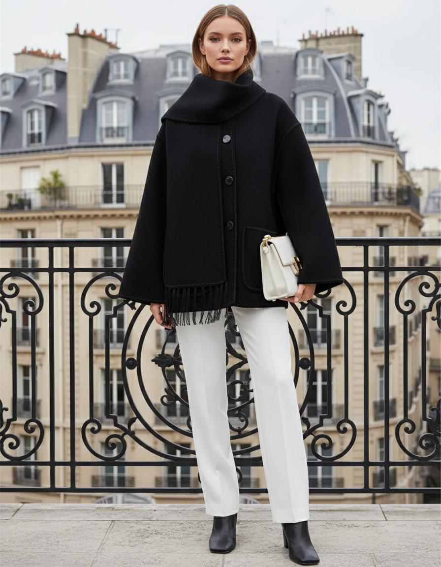 新品 scarfdetail jacket