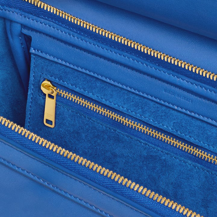 新作/新品 SMALL NEW LUGGAGE IN SUPPLE SHINY LAMBSKIN Blue(入荷リクエスト)
