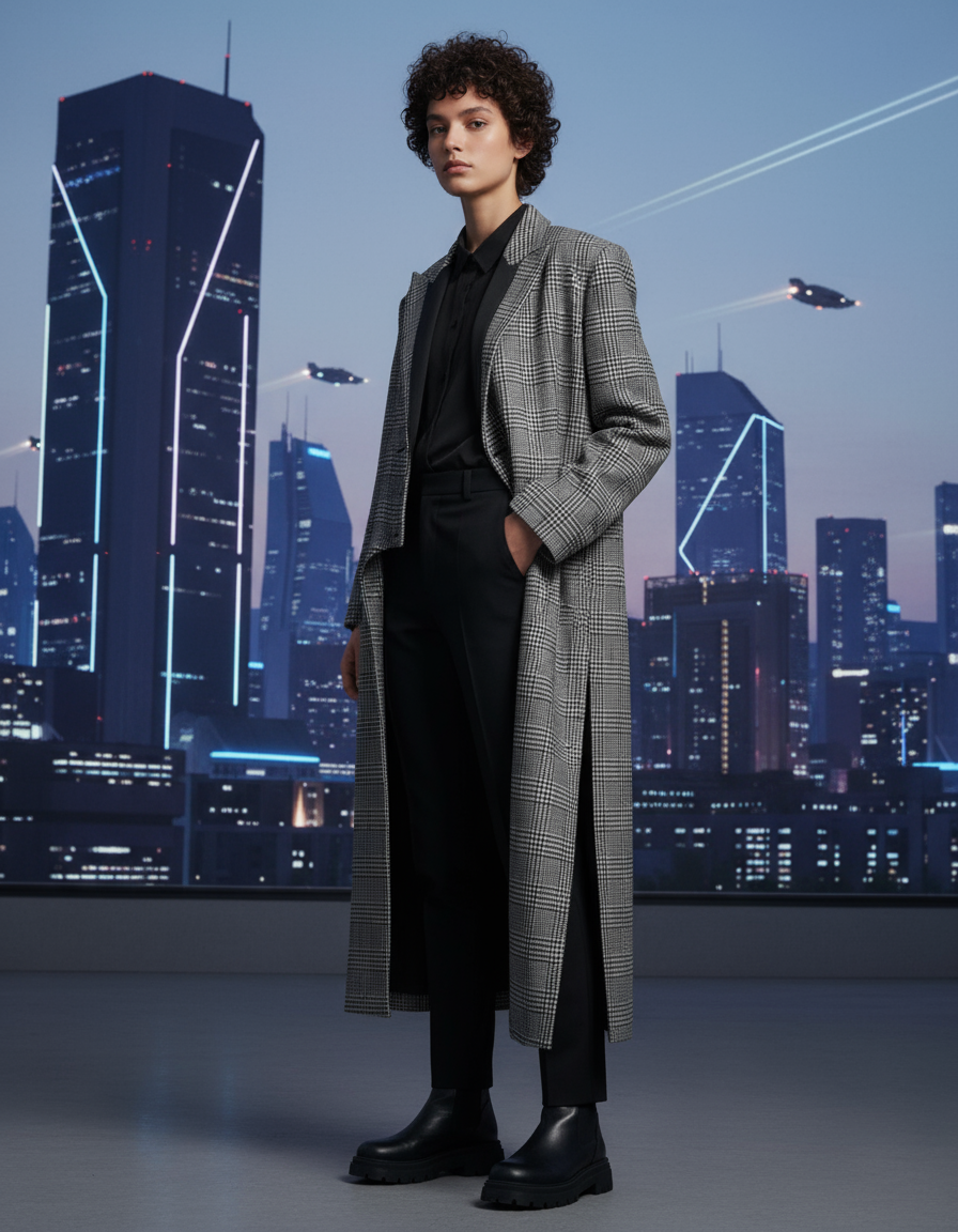 GRAY LONG COAT