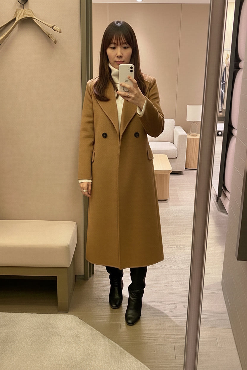 cashmere×Virgin wool wrap COAT M/L