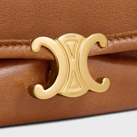 新作/新品 HALFMOON SOFT TRIOMPHE BAG IN SUPPLE SHINY LAMBSKIN  brown(入荷リクエスト)