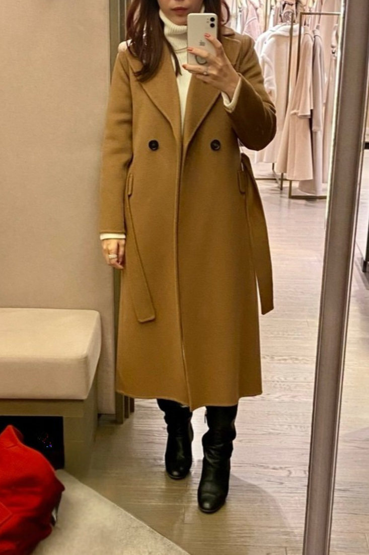 Cashmere x Virgin wool wrap coat M/L (stock request)