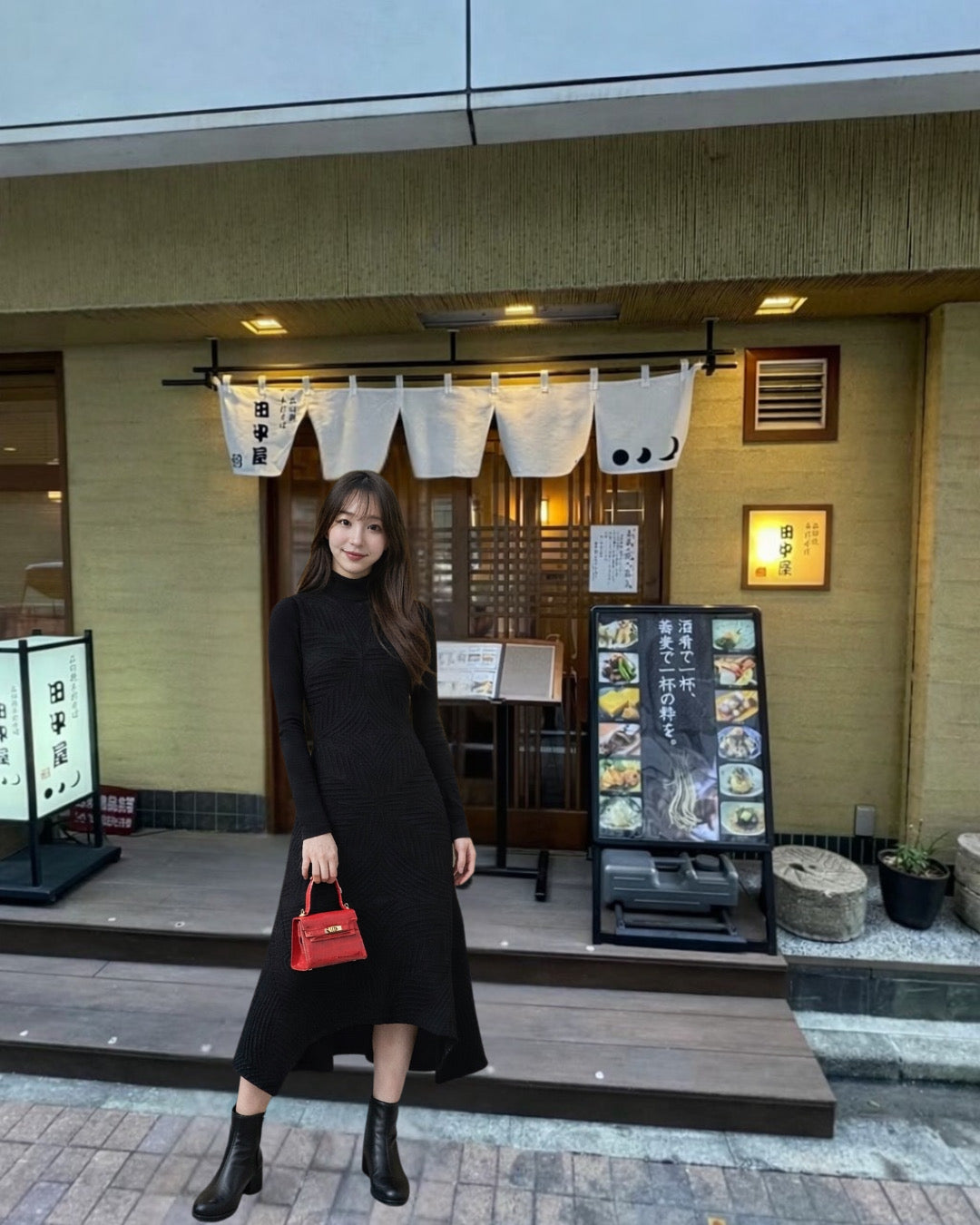 KNIT MIDI DRESS(M)