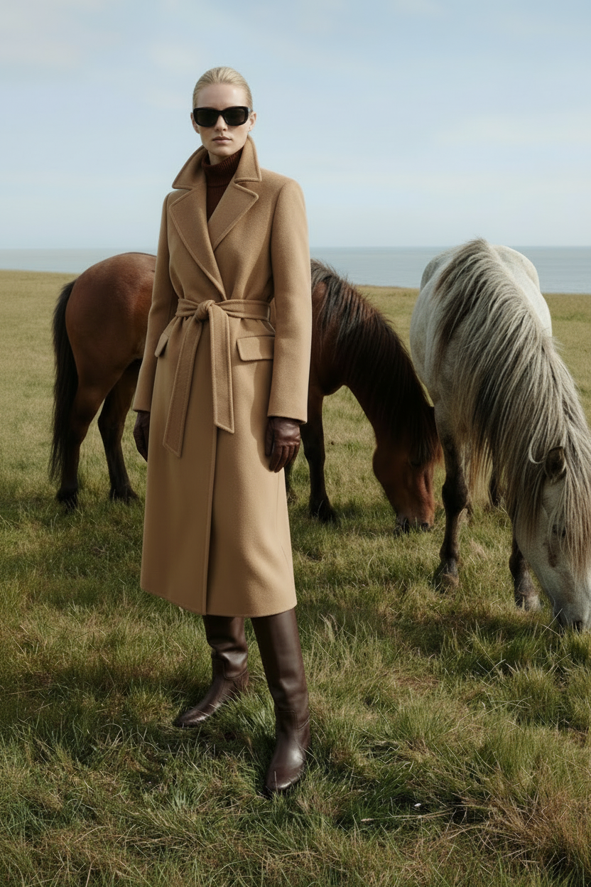 cashmere×Virgin wool wrap COAT M/L