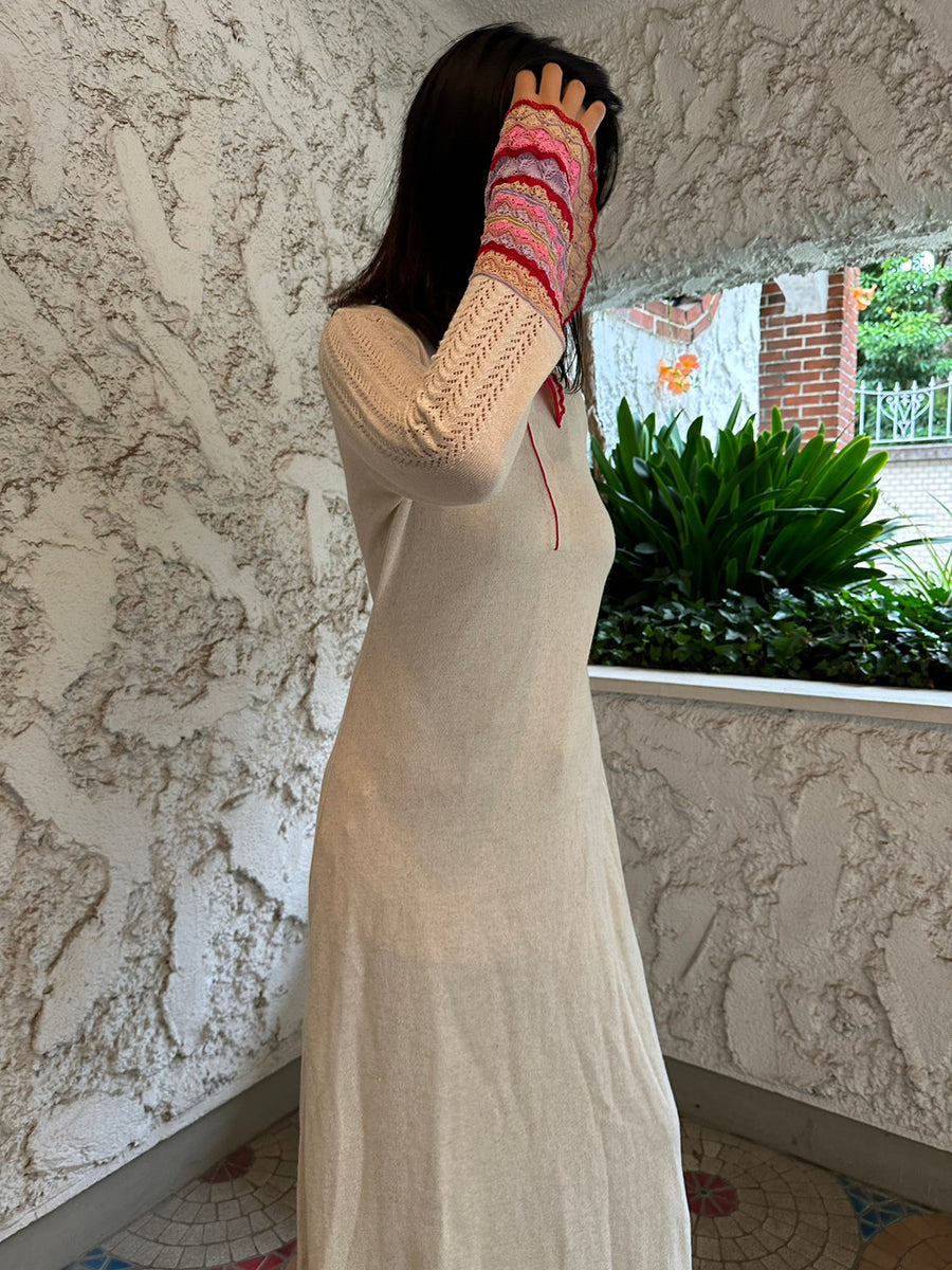 KNIT LONG sleeve DRESS