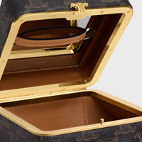 新品 Small Triomphe Frame in Triomphe Canvas and Natural Calfskin (入荷リクエスト)