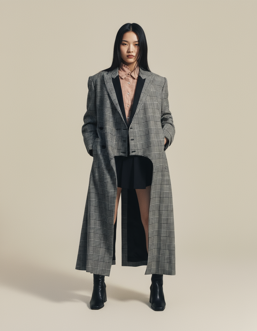 GRAY LONG COAT