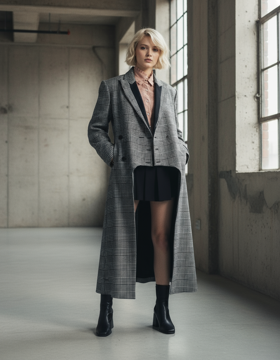 GRAY LONG COAT