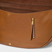 新作/新品 HALFMOON SOFT TRIOMPHE BAG IN SUPPLE SHINY LAMBSKIN  brown(入荷リクエスト)