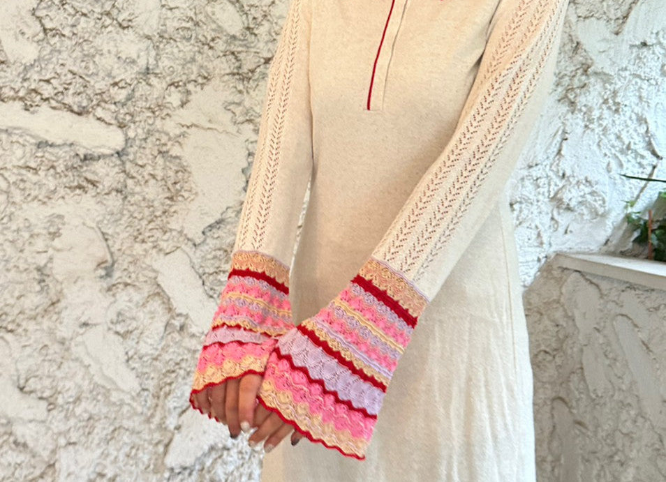 KNIT LONG sleeve DRESS