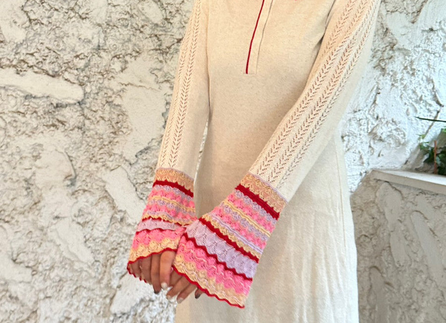 KNIT LONG sleeve DRESS