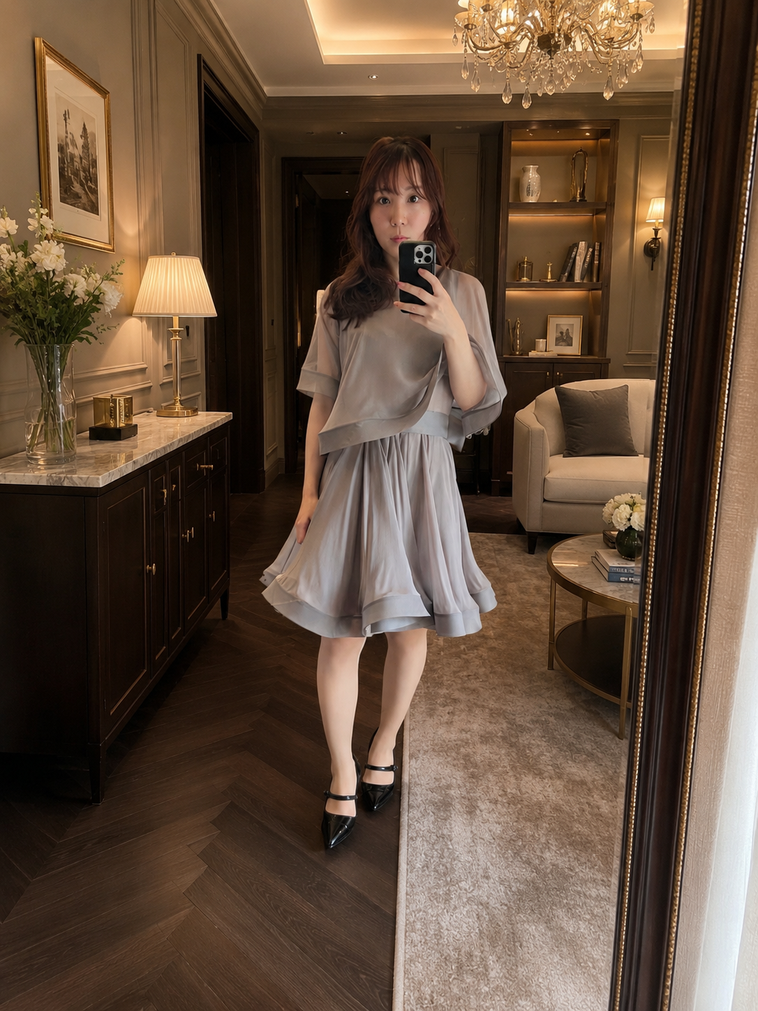 SILK RIBBON DRESS(36/XS)