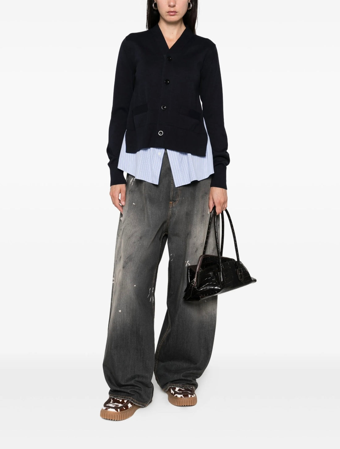 layered cardigan
