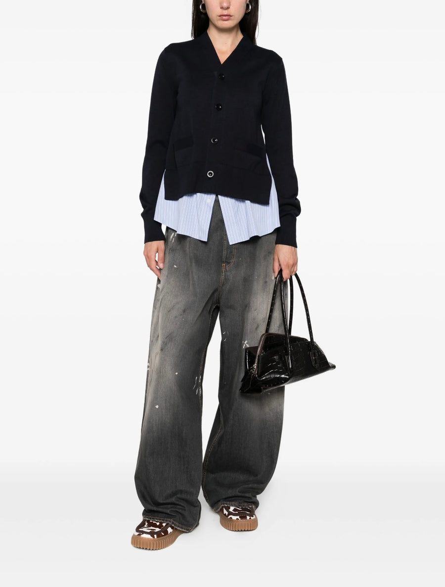 layered cardigan