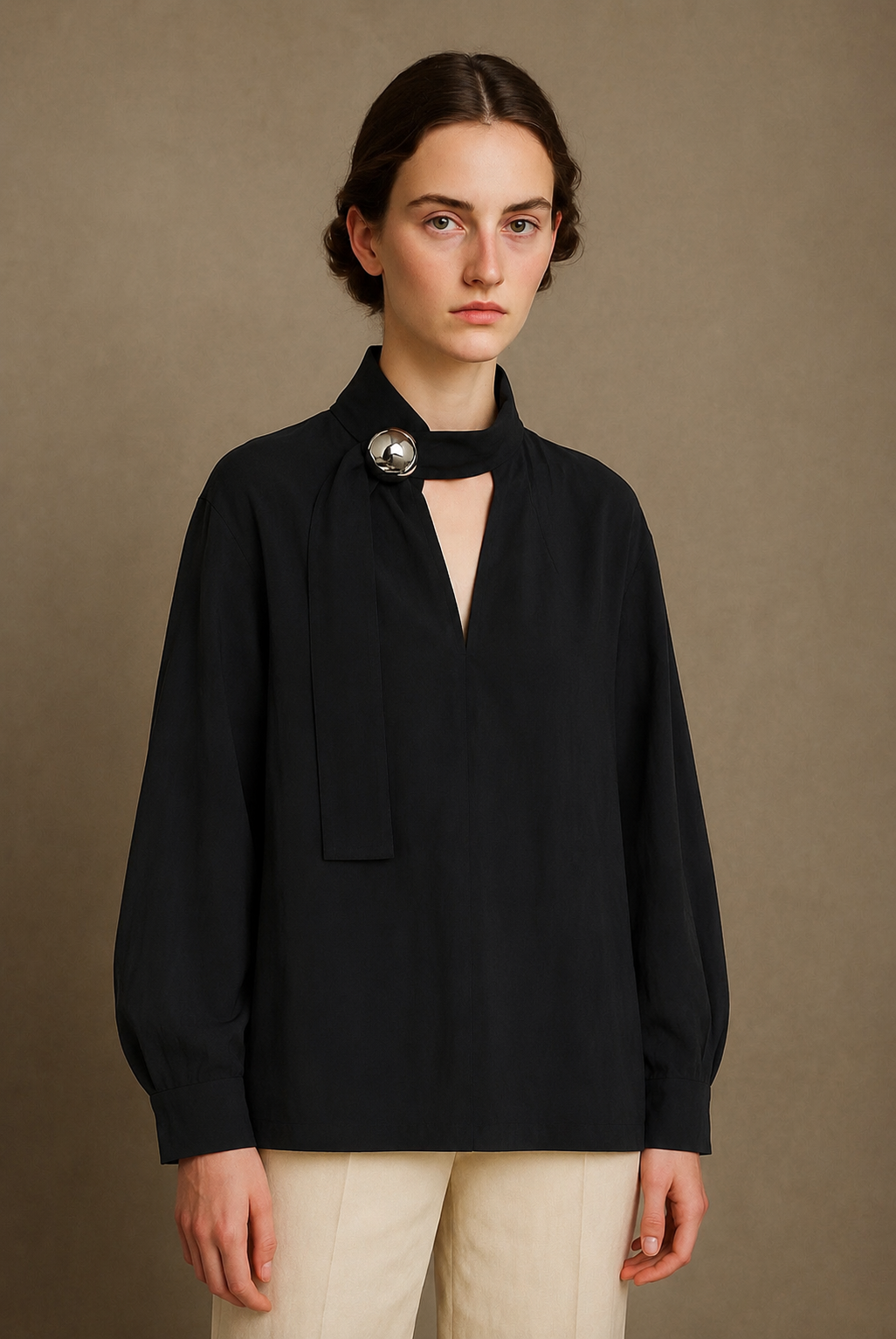 -HEPBURN- Blouse BLACK 再入荷リクエスト