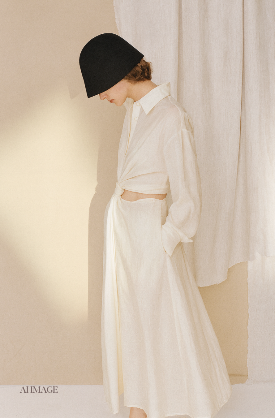 新品 -HARPER- Shirt Dress WHITE