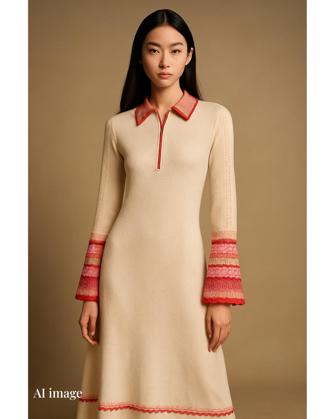 KNIT LONG sleeve DRESS