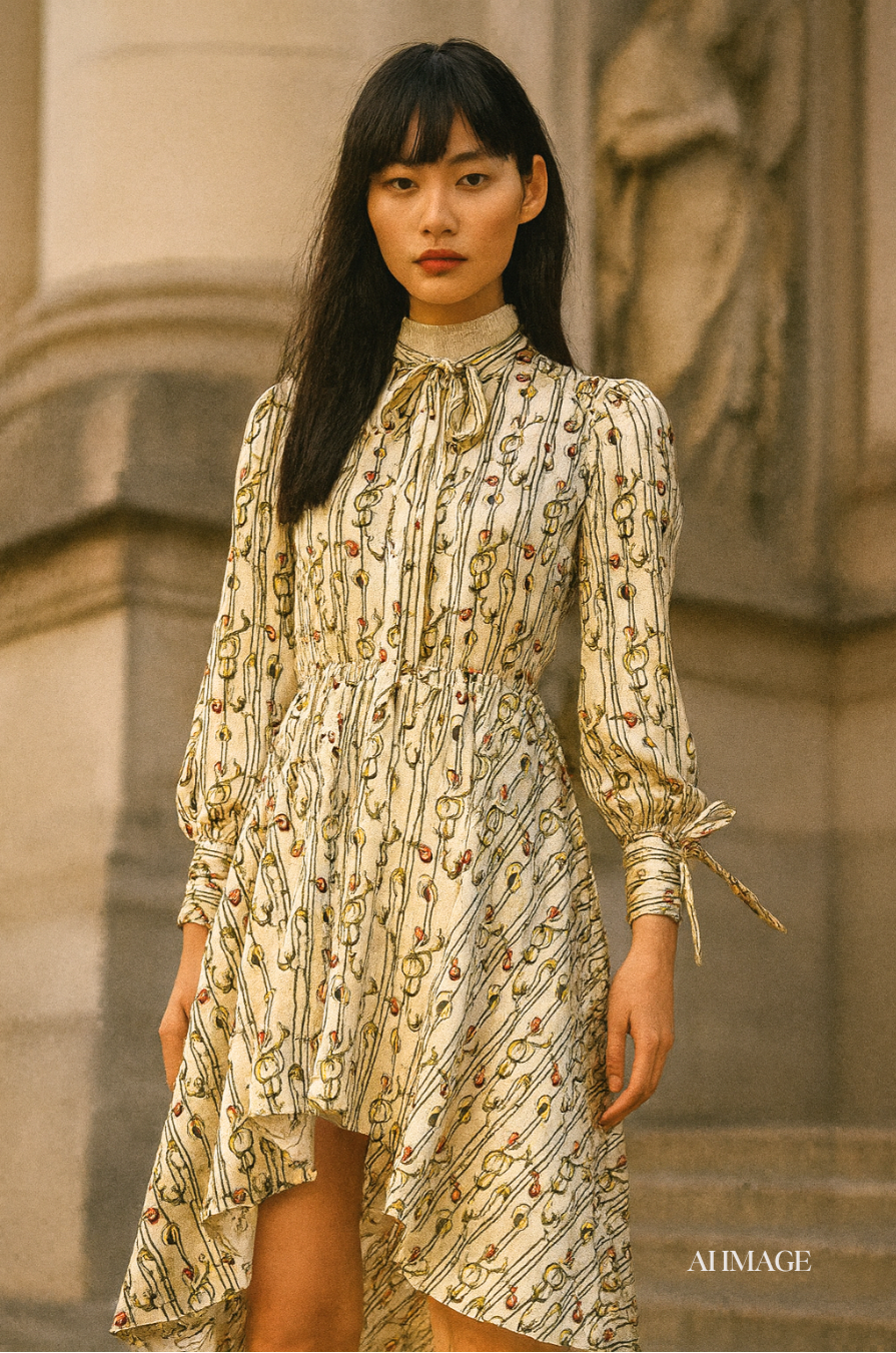 SILK PRINT DRESS