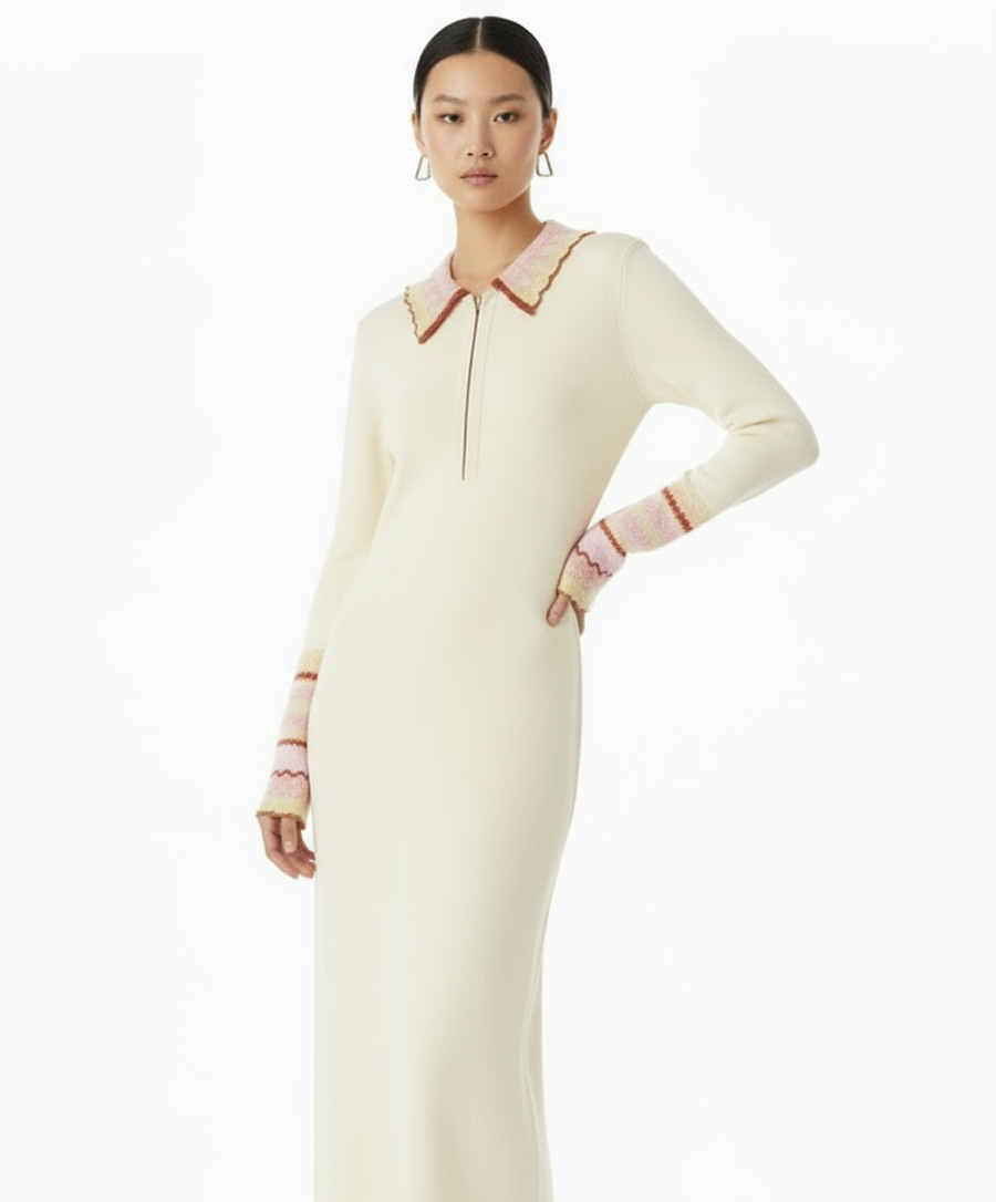 KNIT LONG sleeve DRESS