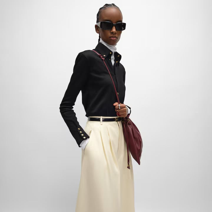 新作/新品 small crystal pouch in lambskin Bordeaux brown(入荷リクエスト)