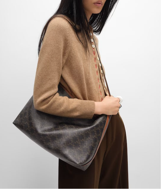 新品予定 SOFT SHOPPER BAG IN TRIOMPHE CANVAS AND CALFSKIN (入荷リクエスト)