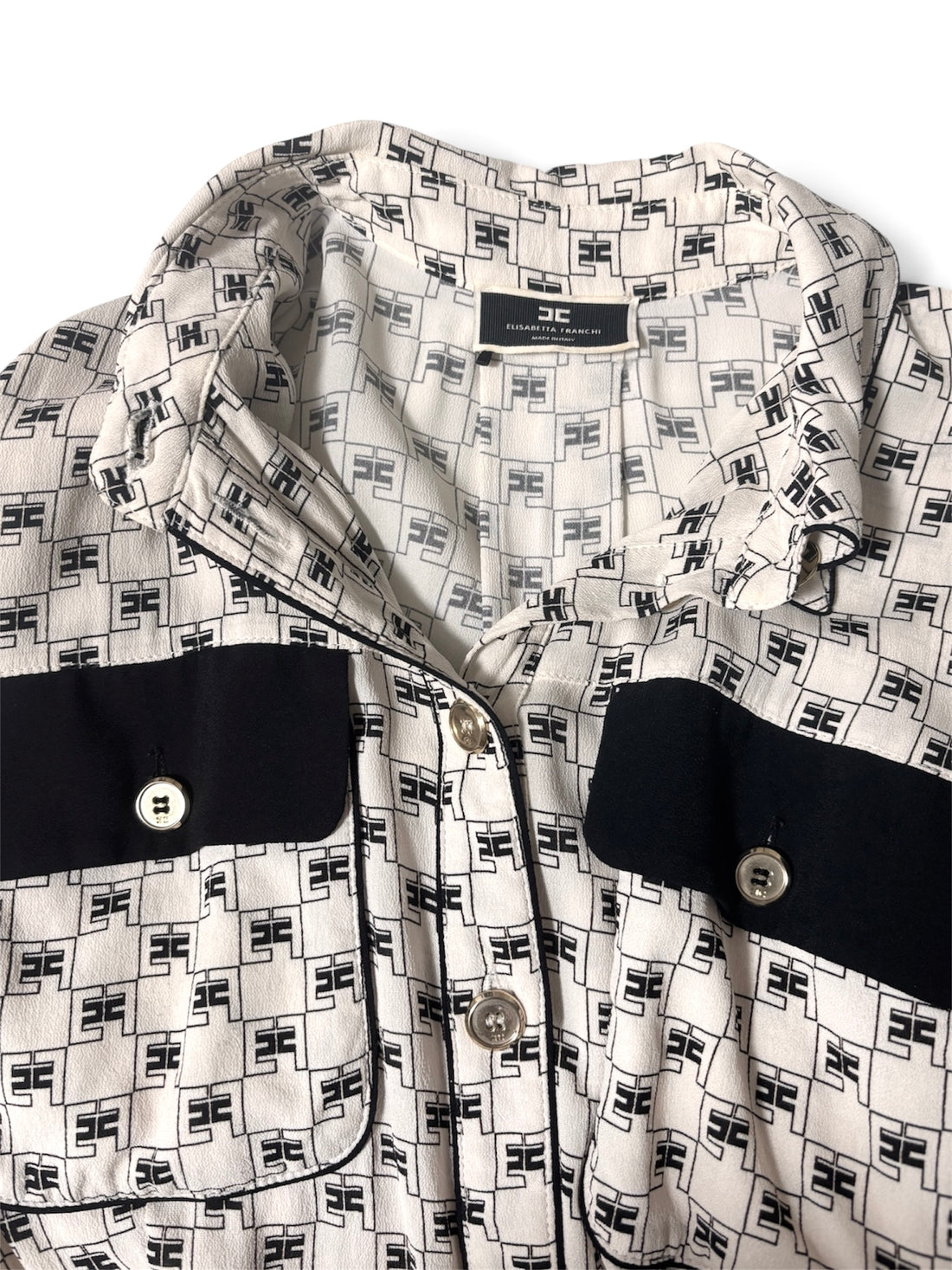 logo print cropped shirt