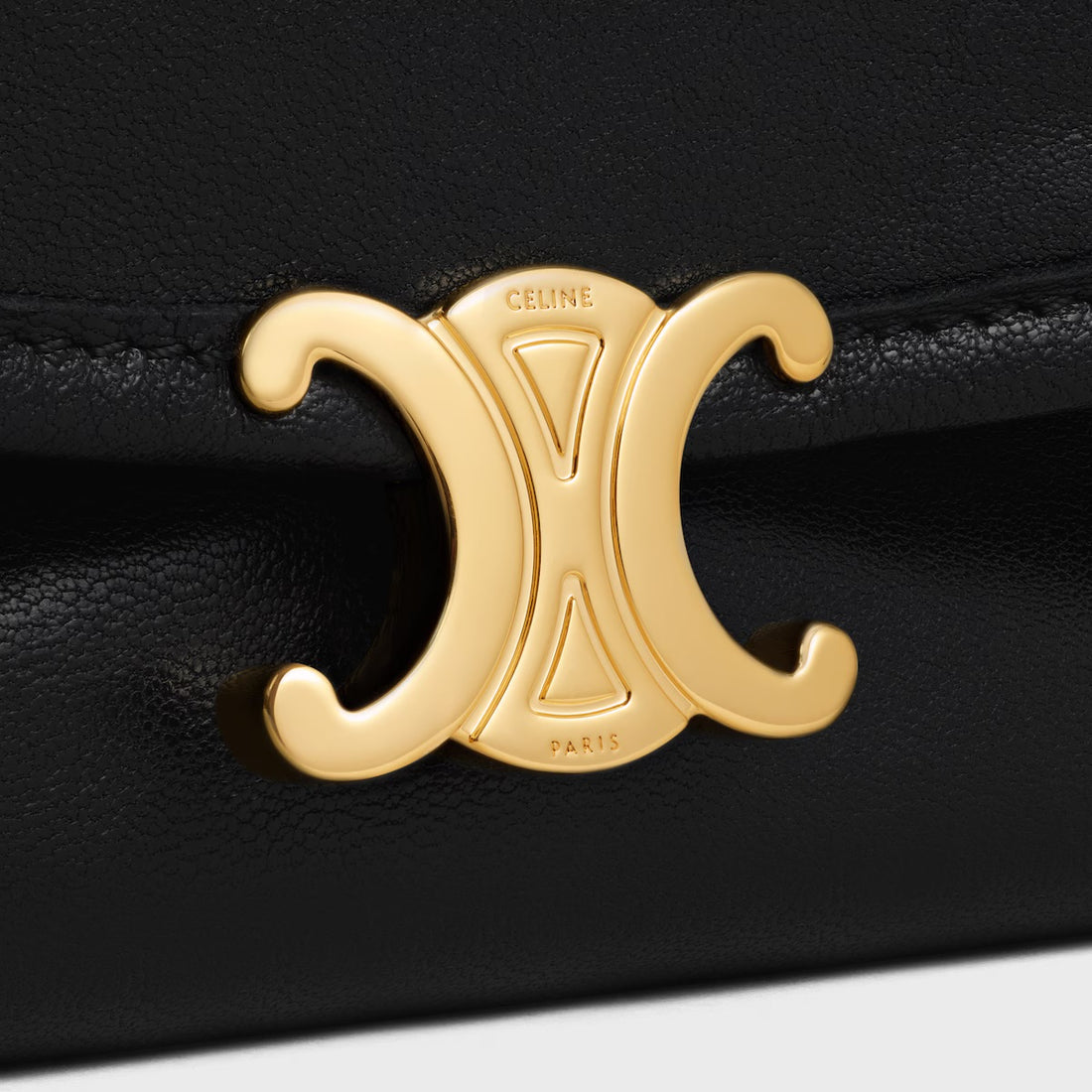 新作/新品 HALFMOON SOFT TRIOMPHE BAG IN SUPPLE SHINY LAMBSKIN  black(入荷リクエスト)